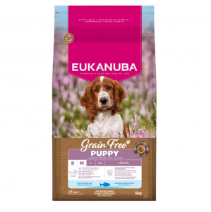 EUKANUBA Grain Free Puppy Small/Medium Ocean Fish - trockenfutter für Hunde - 3kg