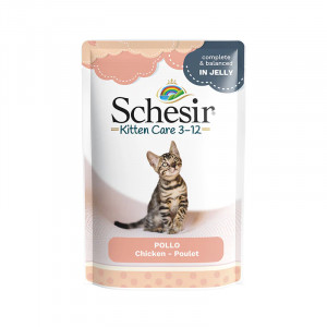SCHESIR Hühnerfilets in Gelee – Nassfutter für Kätzchen – 85 g