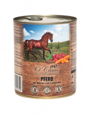 O'CANIS Hundefutter in Dosen - Nassfutter - Pferdefleisch mit Kartoffel - 800 g