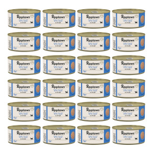 APPLAWS Tuna fillet with crab in broth - nassfutter für Katzen - 24x70g 