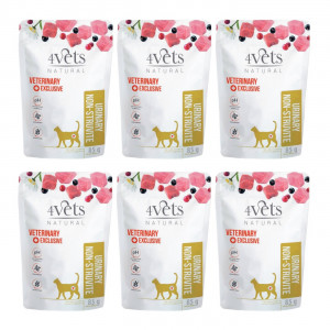 4VETS Natural Urinary Non-struvite - nassfutter für Katzen - 6x85g