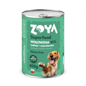 ZOYA Superfood Beef - Nassfutter für Hunde - 400g