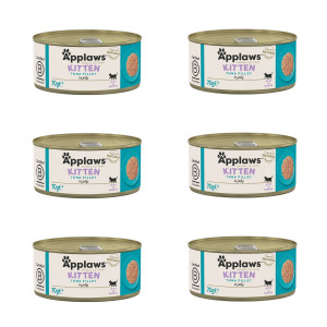 APPLAWS Kitten Tuna fillet in jelly - nassfutter für Katzen - 6x70g 