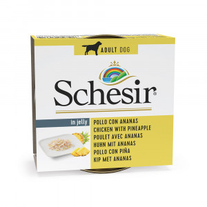 SCHESIR Chicken with pineapple in jelly - Nassfutter für Hunde - 150g