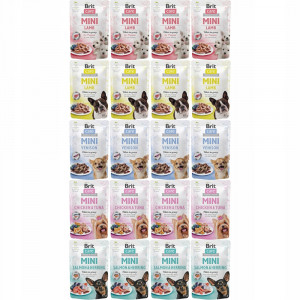 BRIT Care Mini MIX SMAKÓW - mokra karma dla psa - 20x85g