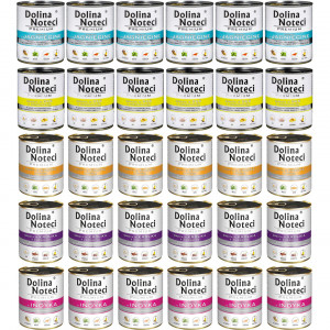 DOLINA NOTECI Premium MIX 5 Geschmacksrichtungen – Nassfutter für Hunde – 30×800g