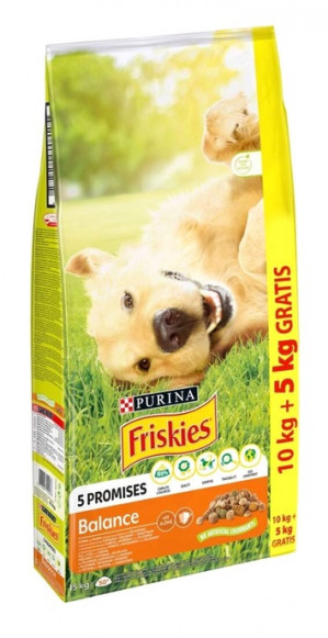 PURINA Friskies Balance Chicken with vegetables - trockenfutter für Hunde - 10 + 5kg