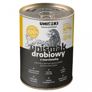 UNISZKI UNIsmak Mono Poultry - Nassfutter für Hunde - 400g