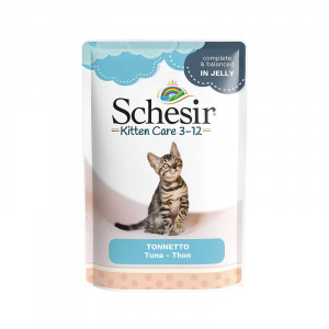 SCHESIR Thunfisch in Gelee – Nassfutter für Kätzchen – 85 g