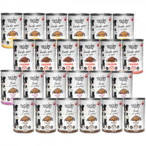 TUF TUF Meatballs MIX Flavours - Nassfutter für Hunde - 24x415g