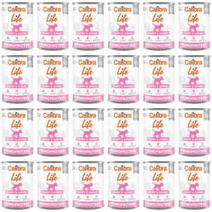 CALIBRA Dog Life Puppy&Junior Huhn & Reis - Nassfutter für Hunde - 24x400g