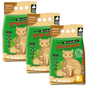 CERTECH Super Streu Pinio Natur, Holz-Katzenstreu – 3x5l