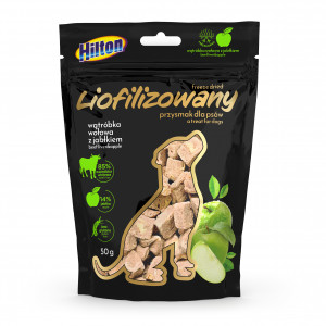 HILTON Freeze-dried treats with with beef liver and apple - leckerli für hunde - 50g