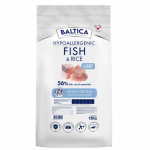 BALTICA Nutraceutic Hypoallergenic Light M Fish with rice - trockenfutter für Hunde - 12kg