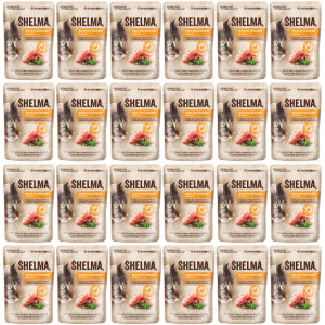 SHELMA Rich in chicken in sauce - nassfutter für Katzen - 24x85g
