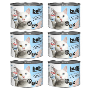 BULTI Rich in cod - nassfutter für Katzen - 6x200g