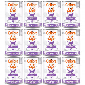 CALIBRA Dog Life Adult Monoprotein Lamm - Nassfutter für Hunde - 12x400g