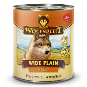 WOLFSBLUT Wide Plain Horse meat with sweet potatoes - Nassfutter für Hunde - 800g