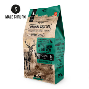 WIEJSKA ZAGRODA Waldgeschmack Schwein mit Hirsch Crunchy S - Trockenfutter für Hunde - 9kg