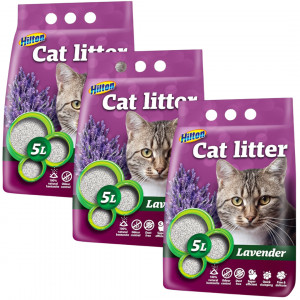 HILTON Lavendel – Bentonit-Katzenstreu – 3x5l