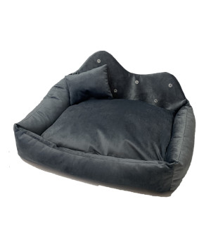 GO GIFT Prinz grau XL - Haustierbett - 60 x 45 x 10 cm