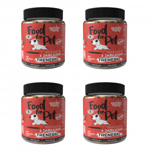 TUF TUF Trainer Rindfleisch mit Apfel – Leckerbissen für Hunde – 4 x 120 g