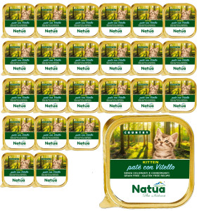 NATUA Country Kitten Kalb – Nassfutter für Katzen – 24x100g