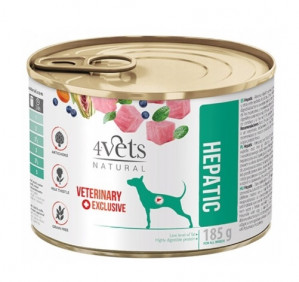 4VETS Natural Hepatic Dog - Nassfutter für Hunde - 185 g