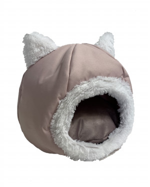 GO GIFT Zwinger Katzenbett - beige - 40x40x34 cm