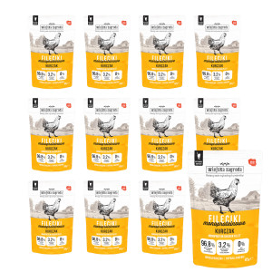 WIEJSKA ZAGRODA Hähnchen-Monoproteinfilets – Nassfutter für Katzen – 12x85g