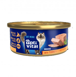 OPTIVITAL Fluffy mousse with turkey - nassfutter für Katzen - 85g