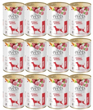 4VETS Natural Renal - nassfutter für Hunde - 12x400g