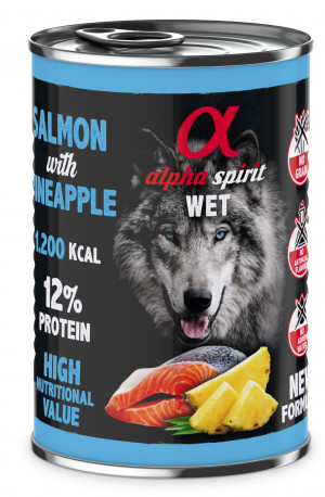 ALPHA SPIRIT WET Lachs mit Ananas - Nassfutter für Hunde - 400g