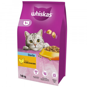 WHISKAS Sterile mit Huhn - Trockenfutter für sterilisierte Katzen - 14kg