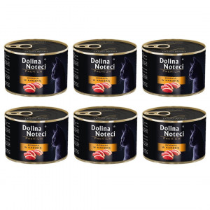 DOLINA NOTECI Premium Reich an Ente - Nassfutter für Katzen - 6x185g