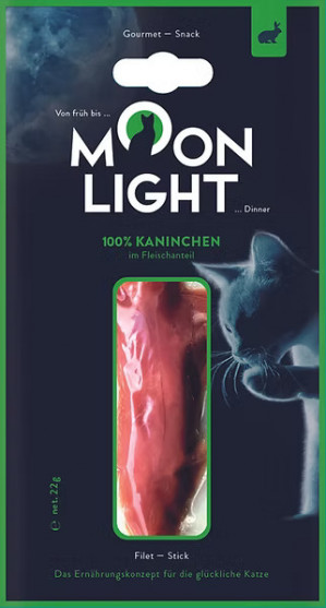 MOONLIGHT Dinner Kaninchenfilet - Leckerbissen für Katzen - 22g