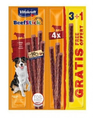 VITAKRAFT Beef Stick Beef - leckerli für hunde - 3+1
