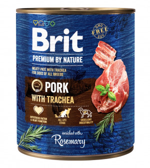 BRIT Premium by nature Pork with Trachea - Nassfutter für Hunde - 800g