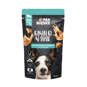 PAN MIĘSKO Pieces in sauce Pork with wild boar - Nassfutter für Hunde - 150g