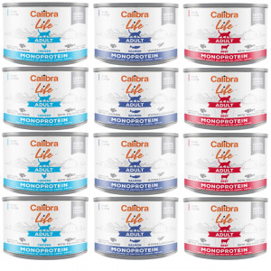 CALIBRA Cat Life Adult MIX - Nassfutter für Katzen - 12x200g