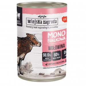 WIEJSKA ZAGRODA Monoprotein beef - nassfutter für Katzen - 400g