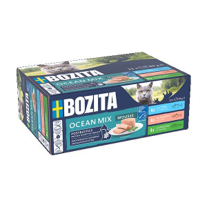 BOZITA Mousse Mix Ocean - nassfutter für Katzen - 12x85g