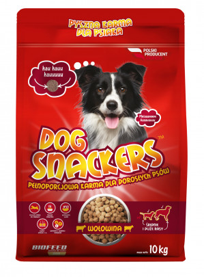 BIOFEED Dog Snackers Adult medium & large Beef - trockenfutter für Hunde - 10kg