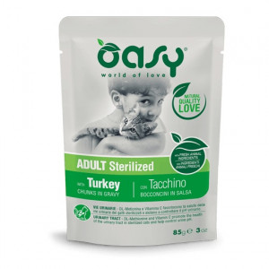 OASY Chunks in gravy Sterilized Turkey - nassfutter für Katzen - 85g