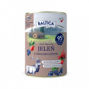 BALTICA Smaki regionów Deer with forest fruits - Nassfutter für Hunde - 400g