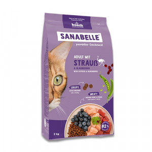 BOSCH Sanabelle Adult Ostrich & Blueberries - trockenfutter für Katzen - 2kg