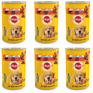 PEDIGREE Adult Rind in Gelee – Nassfutter für Hunde – 6×400 g