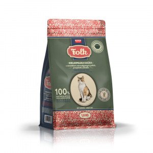 FOLK Greater Poland duck with apples, quail and herring - trockenfutter für Katzen - 1,6kg