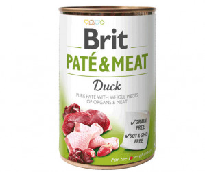 BRIT Pate&Meat Adult Duck - Nassfutter für Hunde - 400 g