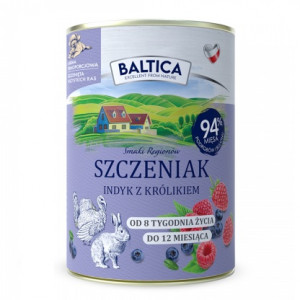 BALTICA Smaki regionów Puppy Turkey with rabbit - Nassfutter für Hunde - 400g